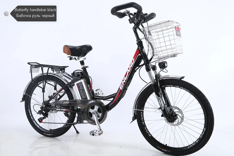 new 24 inch 250w 48v electric bike variable speed double disc brake aluminum alloy e bike Lithium battery electric bicycle ebike - Цвет: 10ahBHblack