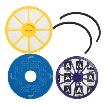 

Pre Washable & Post Motor HEPA Vacuum Cleaner Filter & Seals Kit For DYSON DC14 Yellow+blue+purple