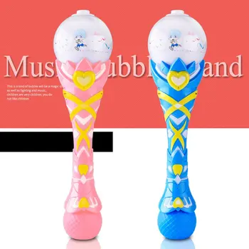 

Kids Electric Magic Bubble Wand Toys Creative Light Musical Play Automatic Bubble Maker Sticks Durable Bubble Magic Stick Toy
