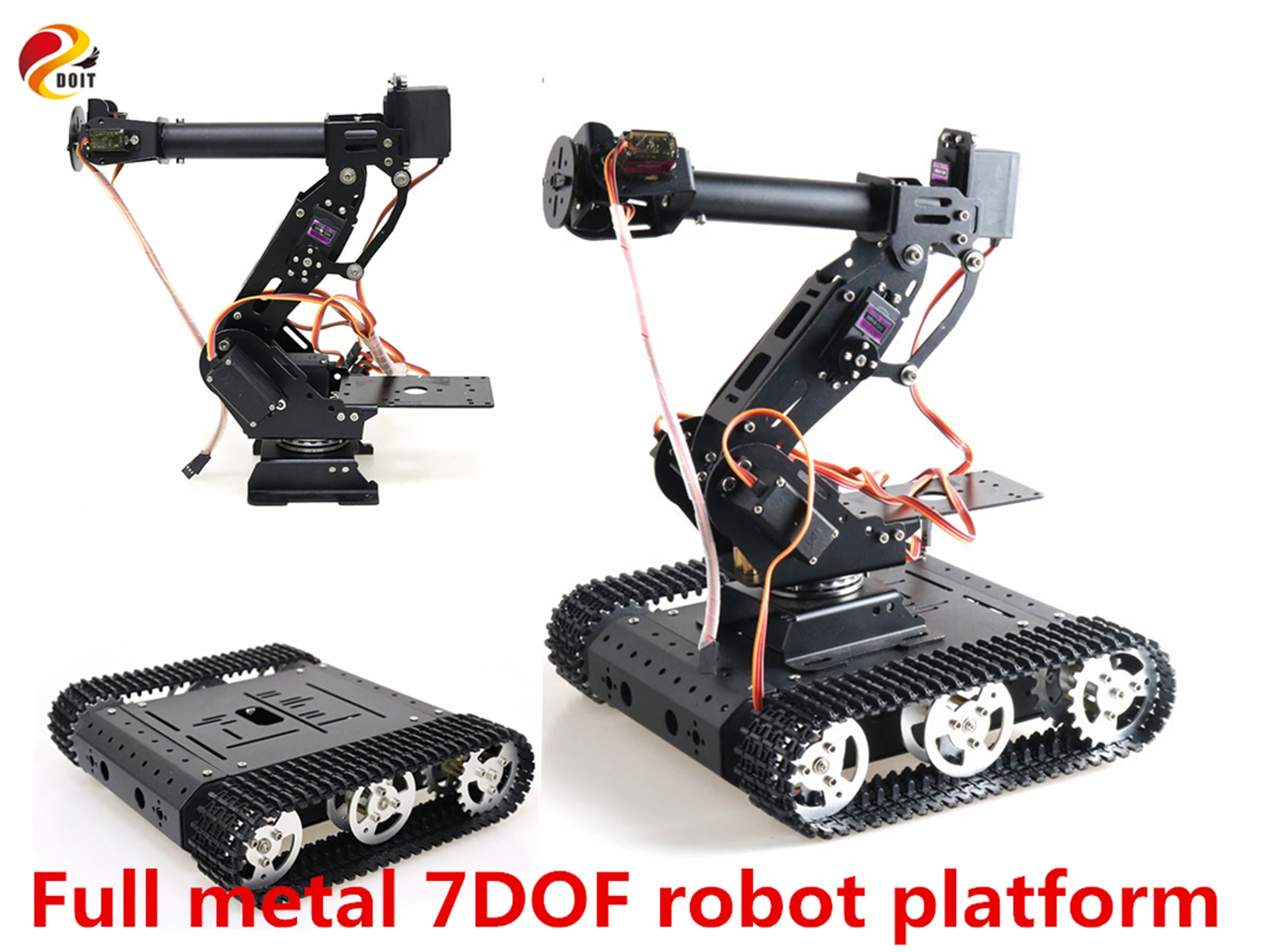 Полный металлический мобильный 7dof автомобиль Роботизированная платформа 7