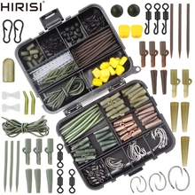 331 x Carp Fishing Tackle Kit in Box Fishing Swivels And Snaps Rubber Anti Tangle Sleeves Hook Stop Beads Helicopter Rigs XP-500