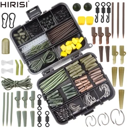 Kit de matériel de pêche à la carpe, avec pivots et boutons en caoutchouc, manches Anti emmêlement, crochet, perles d'arrêt, plate forme d'hélicoptère, 331, XP 500 pièces 