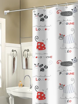 

Bathroom Curtain Waterproof Thickened Shower Curtain Set No Holes Hanging Curtain Toilet Shower Room Decoration Accessories
