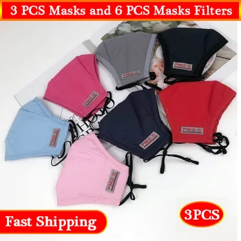 

3PCS dust mask Mouth Face Mask Cotton Mask Filter Washable mask Reusable PM2.5 Anti-Dust Masks anime mask anti dust face mask