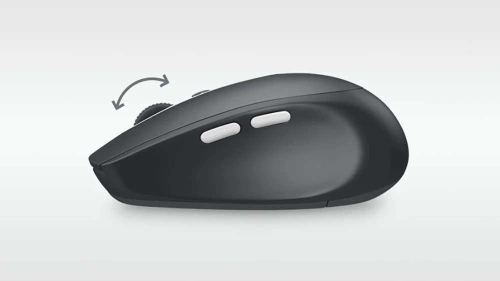 Logitech M585 MULTI-DEVICE многозадачная мышь с изогнутым дизайном, сверхточная прокрутка мыши для Windows Mac OS