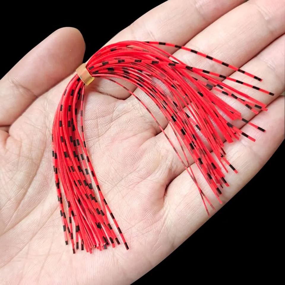 Tubo Spirale 5 Gonna In Silicone Per Esche Spinnerbait - Rosa/Blu Con Glitter, Materiale Per Pesca Materiale Attacco Esca 5-69BU