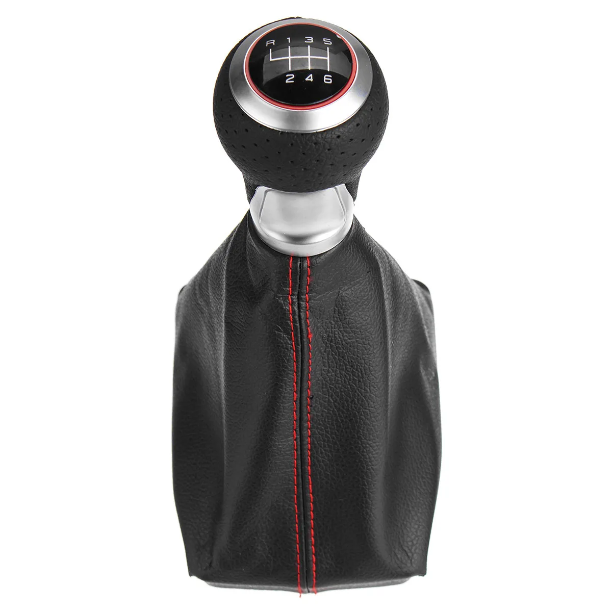 6 Speed Car Manual Gear Shift Knob PU Leather Gaiter Boot Cover For Audi A4 S4 8K A5 8T Q5 8R S-Line 2007