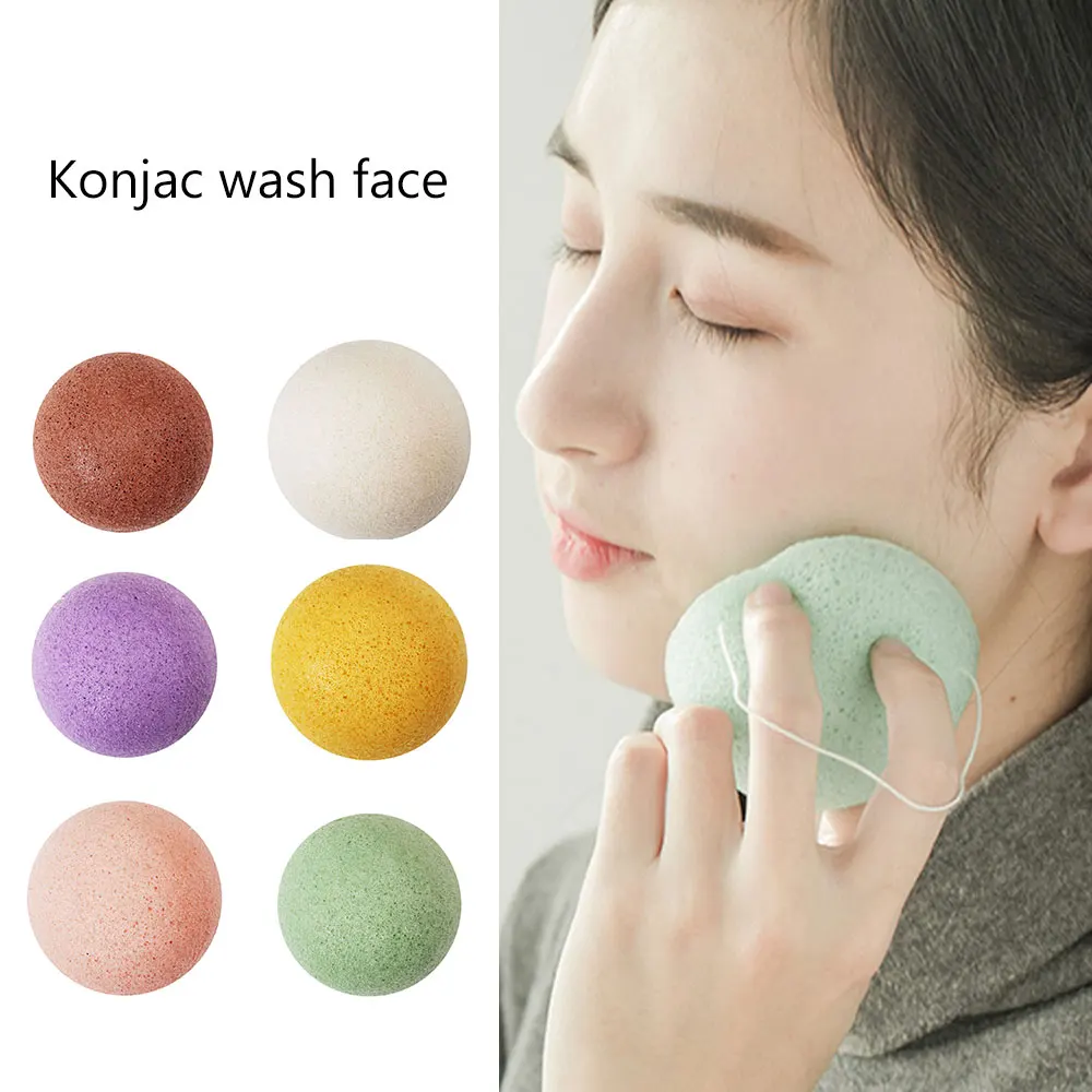Натуральная косметика Konjac, губка для лица, моющее средство для лица, уход за лицом, пудра, инструменты для макияжа