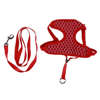 

Adjustable Breathable Pet Dog Harness Vest Small Medium Puppy Chihuahua Walking Lead Leash Set Nylon Net Vest Dogs Accessories