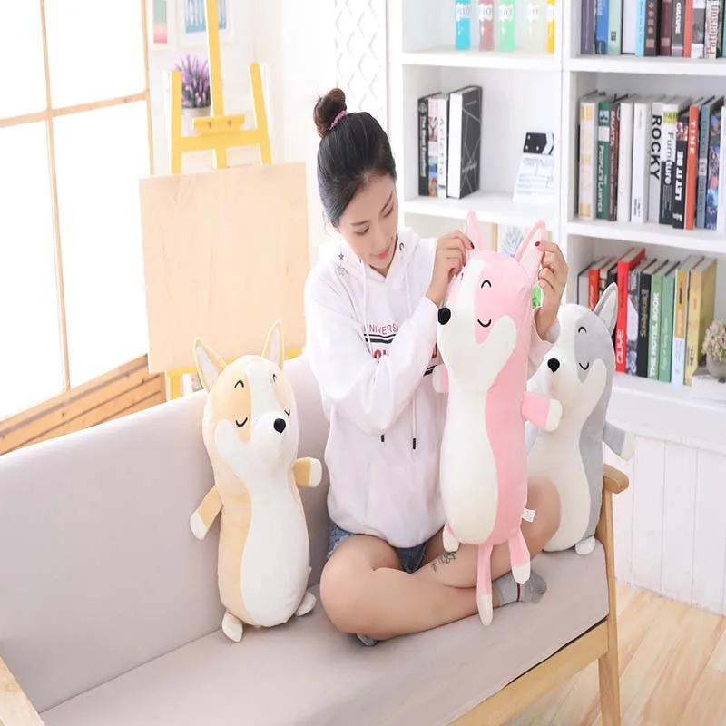 1 шт. 45/70 см Kawaii/мягкие лежа жира Косплей Shiba «Лисья Секретная служба»(Inu собака плюшевые игрушки, детские носки с принтом милых животных детские прекрасные подарки для детей Детский подарок
