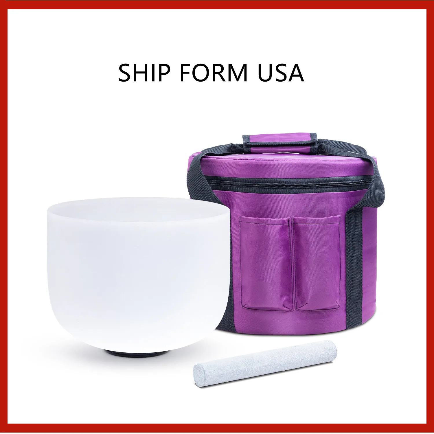 Frosted Quartz Crystal Singing Bowl Ship From Usa WIth fast delivery 8 14 inch one crystal