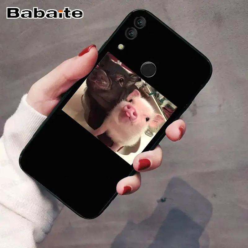 Lucu Merah Muda Babi Hewan Peliharaan Pola Lembut Aksesoris untuk Huawei Honor 8x Y6 Y7 Y9 P20pro P30pro P20lite kasus Ponsel