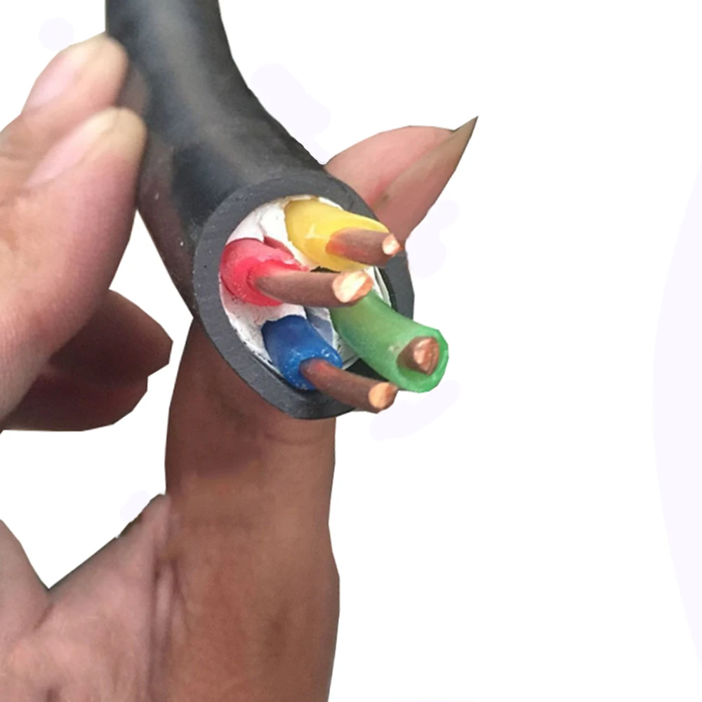 Cavo Di Alimentazione In Rame Puro Yjv A Quattro Conduttori 4 Fili Quadrati In Rame Cavo Di Alimentazione 4*4Mm2 Cavo Reticolato Buone Prestazioni Di 