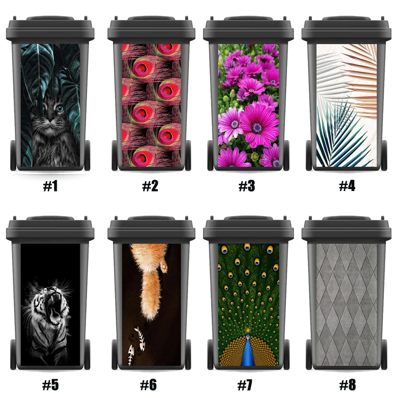 WheelieRubbishBinCoverBeautyWallStickersBinStickerVinylSelf