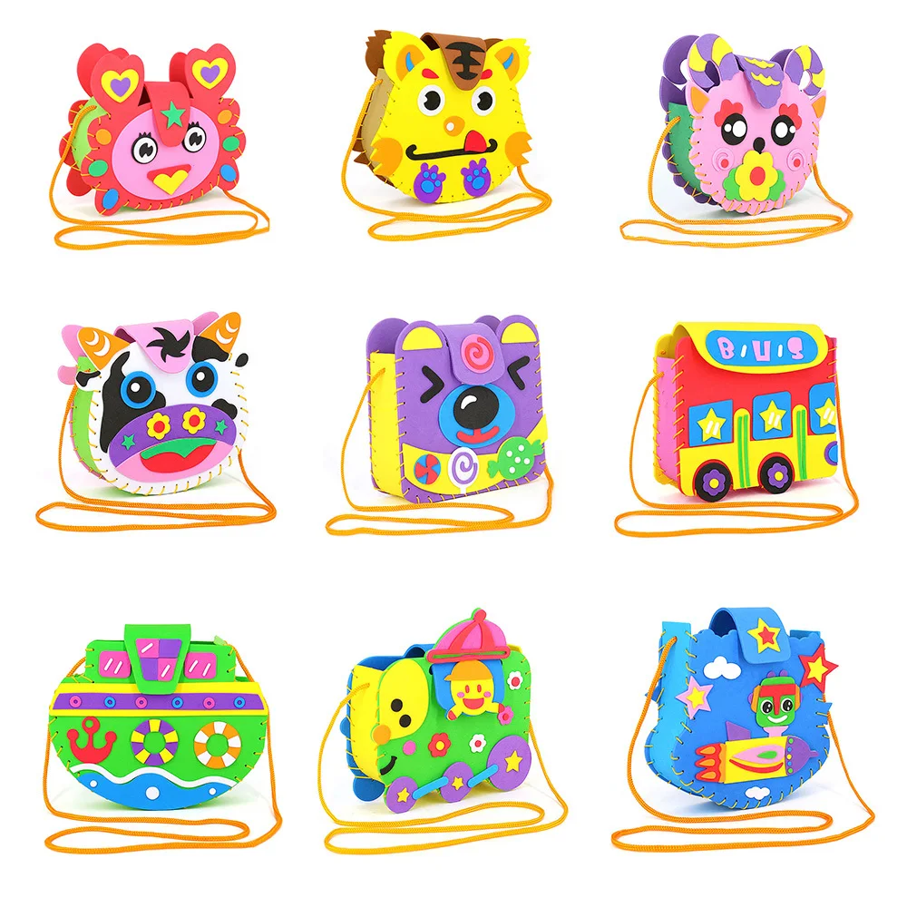 Детская самодельная игрушка нетканый тканевый мешок мультфильм формы в виде животных сумки ручной работы игрушки для детского сада детские развивающие игрушки подарок на день рождения