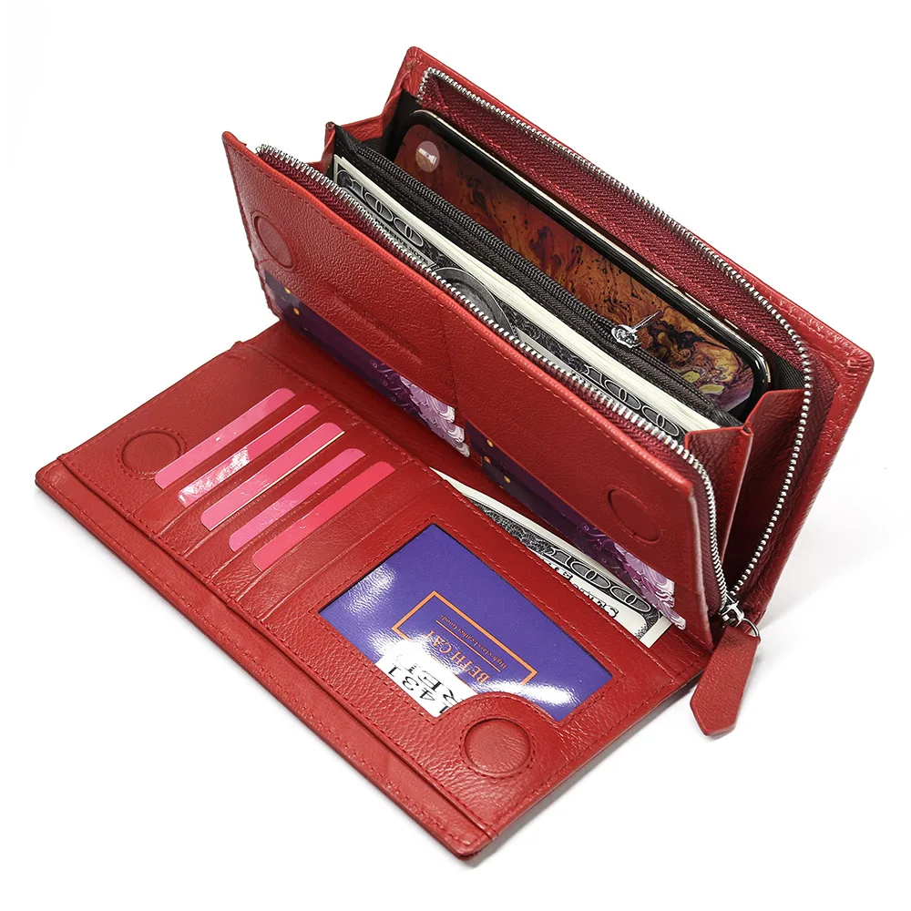 Beth Cat кошелек женский из натуральной кожи для монет роскошный бренд длинный