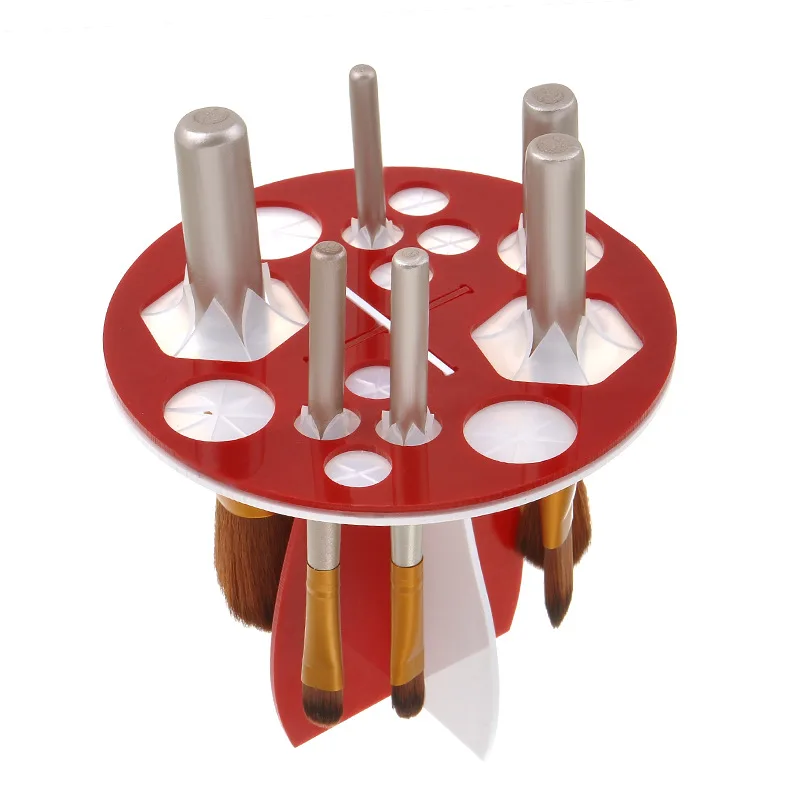 Colorful Circular Makeup Brush Holder Make up Drying Rack Brushes Case Artifact Portable Beauty Tools JS11