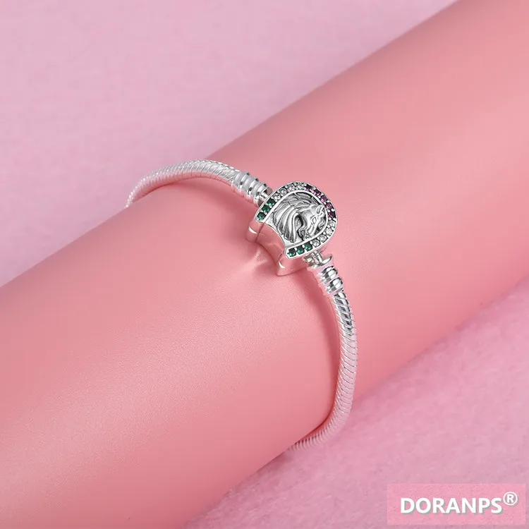 

2020 Fashion Jewelry HORSE bead bracelets men charm 925 bracelet for Women bangle jewelry making,1pz
