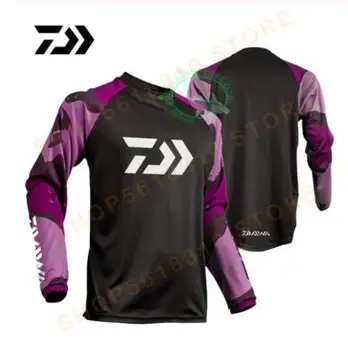 

Daiwa Clothes Fishing Shirt Ice Silk Quick Dry Sports Clothing Sun Protection Face Neck Anti-UV Breathable Fishing jersey