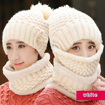 Белый Шапочки Кепка унисекс s Зимняя Skullies для Кепка унисекс теплые шапочки с нагрудником зимняя шапка мужские и женские шапки Beanie шапки зимние нагрудники - Цвет: Белый