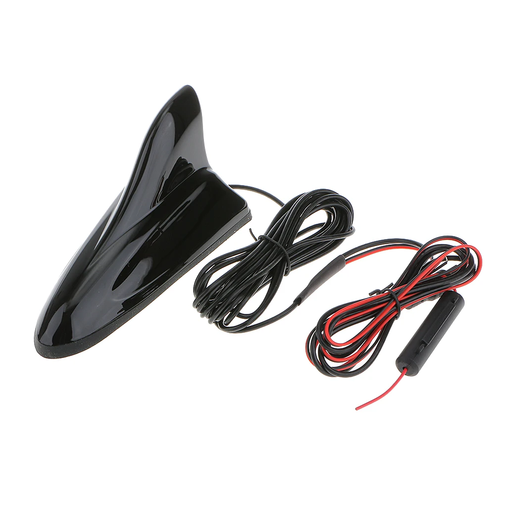 Car TV FM Radio Aerial Antenna Signal Amplifier Weather Resistant Black
