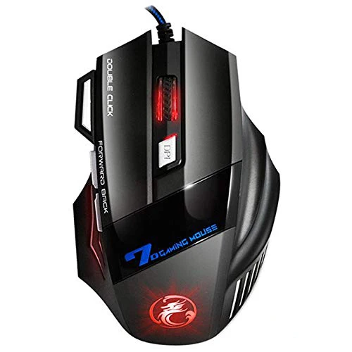 X7 Black Универсальная X7 компьютерная игровая мышь респираторный светодиодный игровой мыши с подсветкой X7 двойной щелчок 7 кнопок USB Проводная оптическая желтая - Цвет: X7 Black