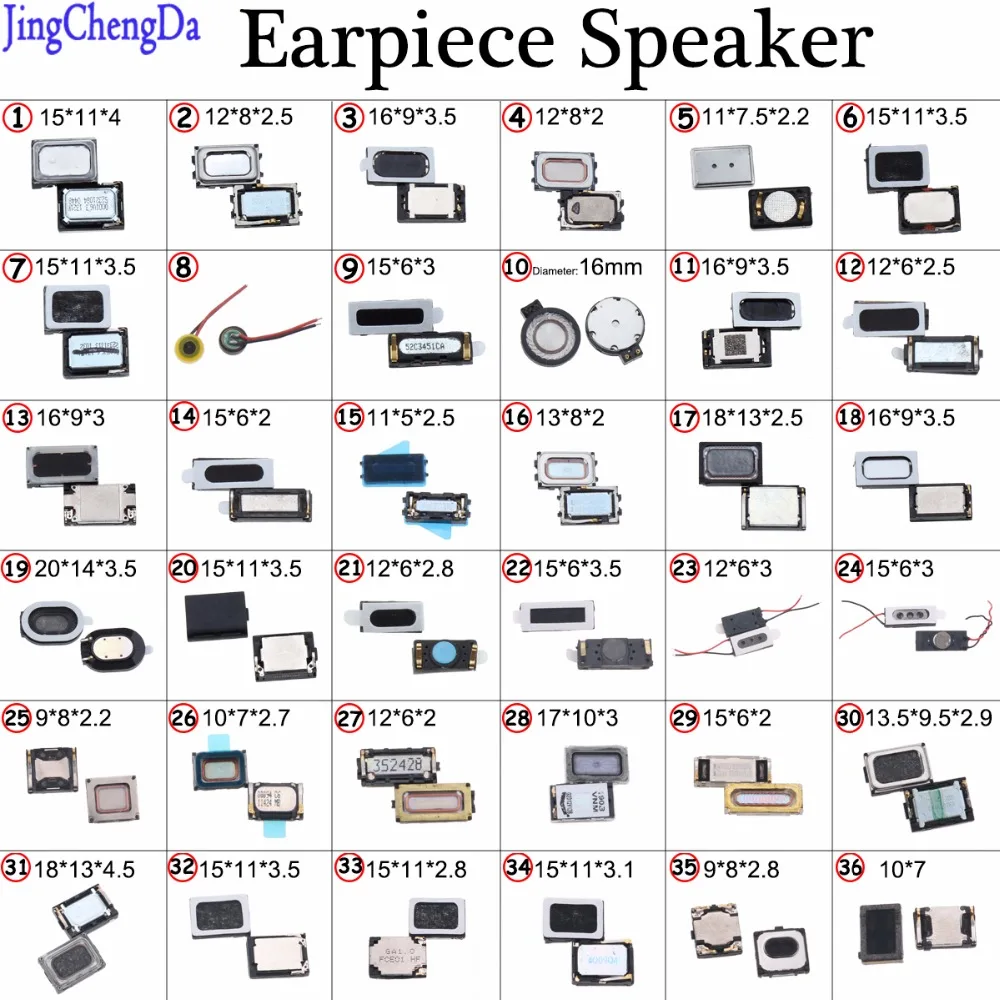 Jcd 2 Pcs Earpiece Speaker Telinga Suara Receiver FLEX Kabel Perbaikan Suku Cadang Pengganti Umum Kompatibel Digunakan untuk Xiaomi untuk Sony