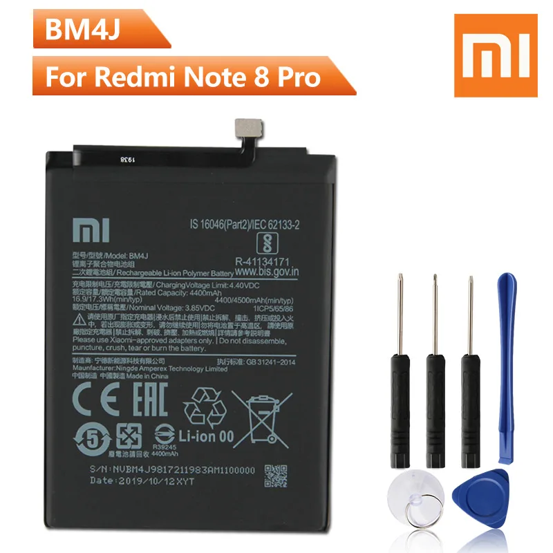 Xiao Mi оригинальный BM4J Аккумулятор для Xiaomi Redmi Note 8 Pro Note8 настоящая сменная батарея