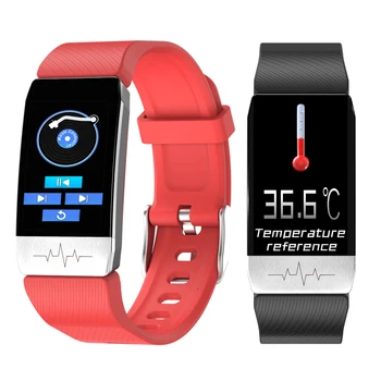 

T1 Smart Watch Temperature Immune Measure ECG Heart Rate Monitor Weather Forecast Drinking Remind Health Monitor For IOS Android