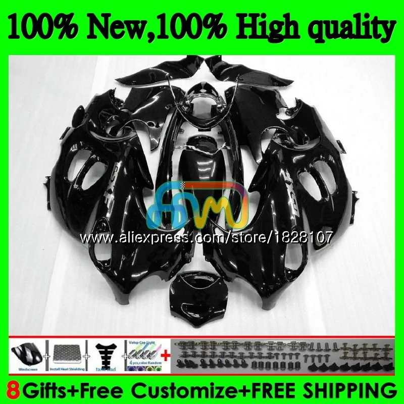 Глянцевый черный корпус для SUZUKI KATANA GSXF 600 750 GSXF600 98 99 00 01 02 33BS. 1 GSX750F GSXF750 1998 1999 2000 2001 2002 обтекатель - Цвет: No. 1
