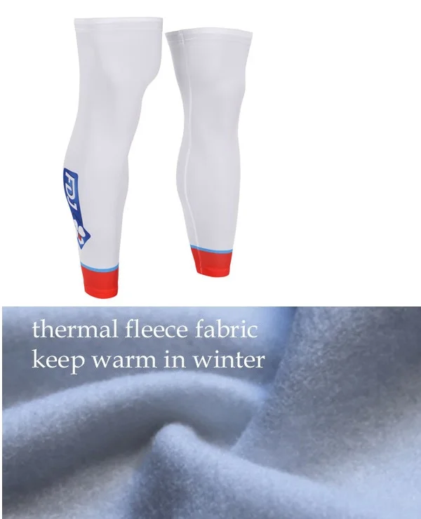 WINTER FLEECE THERMAL 2015 2016 FDJ PRO TEAM 2 COLOR CYCLING JERSEY LEG WARMERS SUN UV PROTECTION LEGWARMER ONE PAIR SZIE XS-4XL | Спорт и