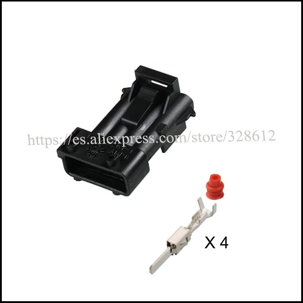 

DJ7041KB-3.5-11 car wire male cable Waterproof sheath 4 pin connector automotive Plug socket include terminal and seal 144998-5