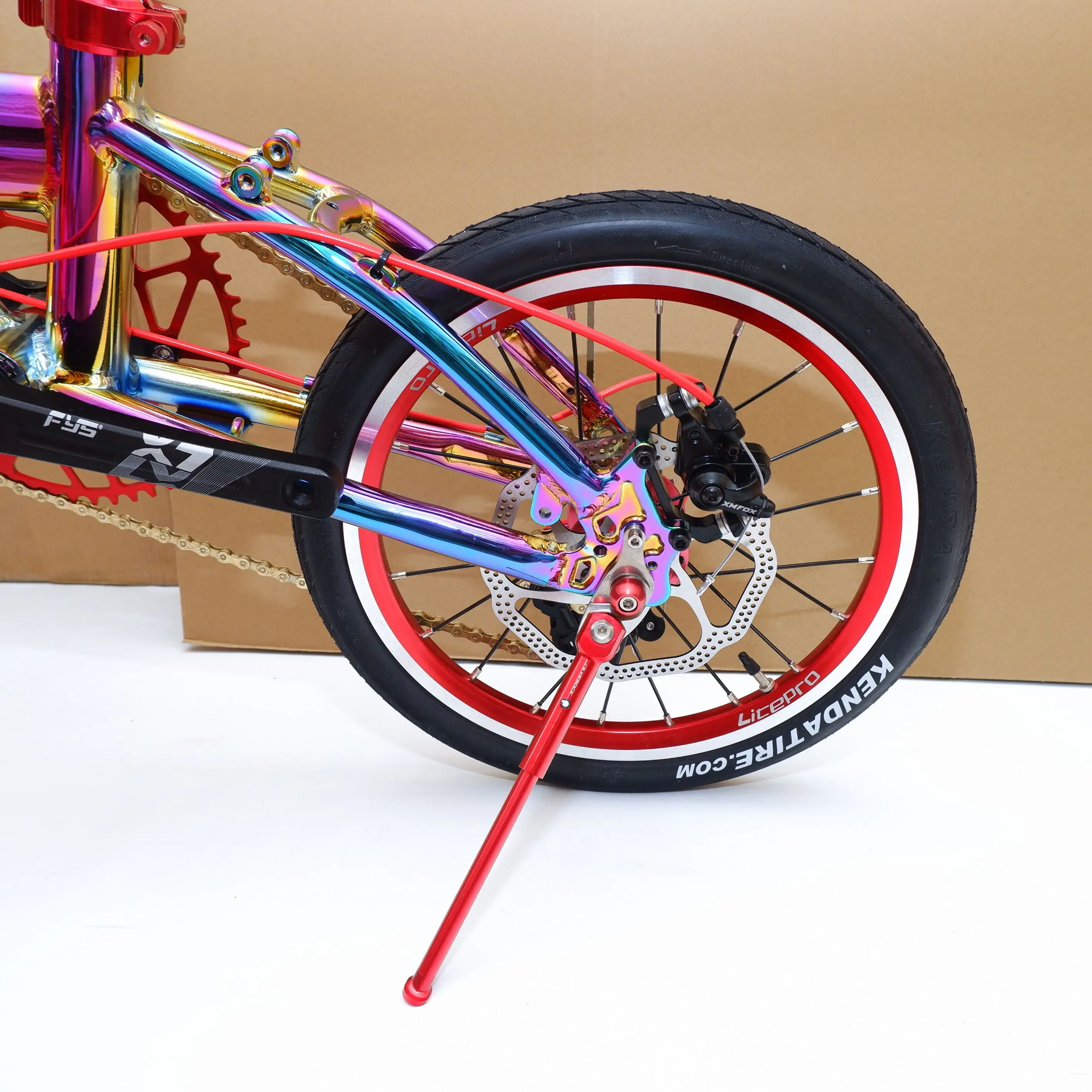 Cavalletto In Lega Per Bicicletta Brompton 16" 349 | Supporto Posteriore Per Pieghevoli 3sixty, Leggero 125g, Facile Da Montare
