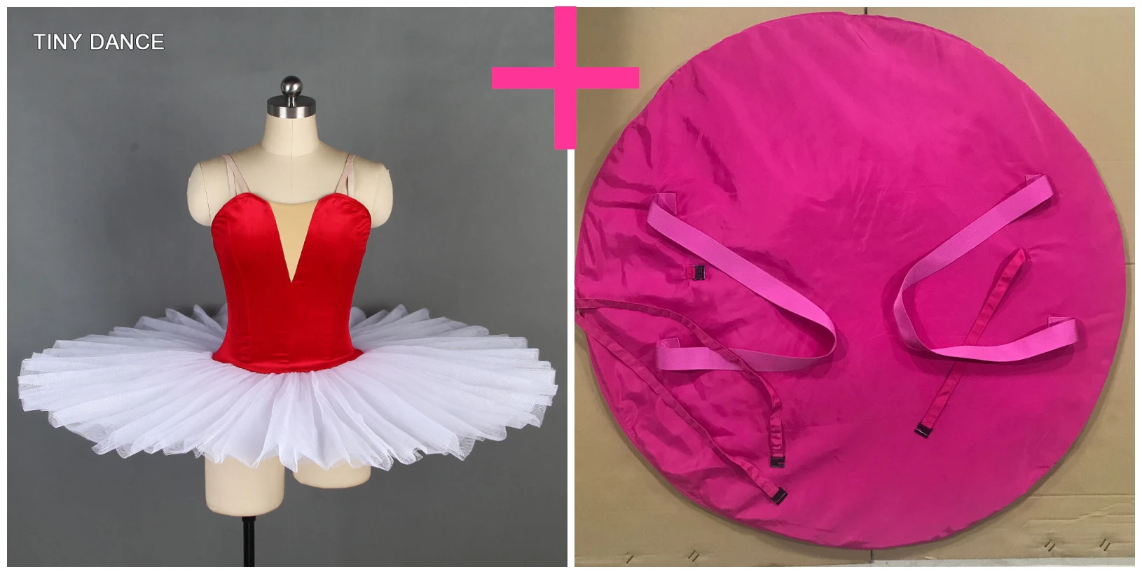 tutu and pink bag Предварительно профессиональная балетная танцевальная юбка-пачка, эластичный бархатный лиф с v-образным вырезом, балетная плиссированная пачка для девочек и женщин, 11 размеров, BLL093 - Цвет: tutu and pink bag
