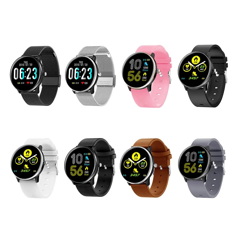

6 colors Smartwatch Ip68 Waterproof Sport Watch Heart Rate Health Wristband Smart Bracelet For Most Smartphones USB Rechargeable
