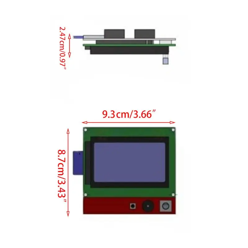 12864 ЖК-дисплей 3d принтер контроллер+ адаптер для RAMPS 1,4 Reprap Mendel и Прямая поставка