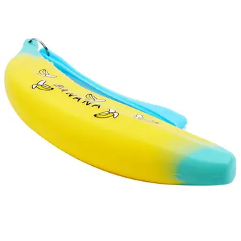 

Cute banana pencil case for school silicone pen bag storage pouch Stationery office school supplies