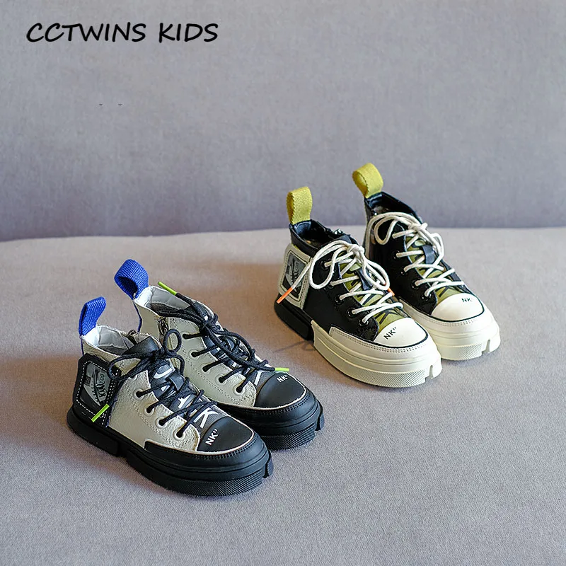 CCTWINS/детская обувь; коллекция года; Сезон Зима; Детские кроссовки из натуральной кожи для мальчиков; кроссовки с высоким берцем для девочек; повседневная спортивная обувь для малышей; FH2644