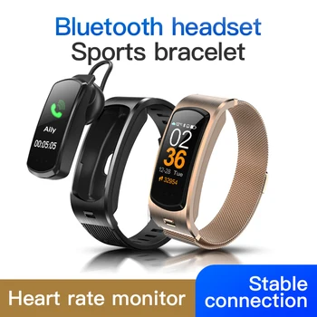 

Smart watch with bluetooth earphones Information push HD voice Simple operation Color screen Touch control