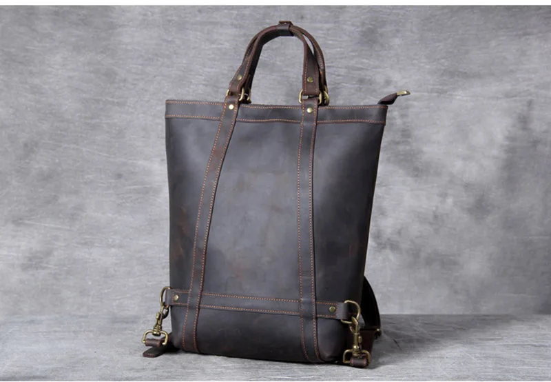 Woosir Leather Tote Backpack