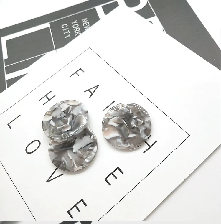 Earring Decoration Supplies Fashion Acrylic Material DIY Earring Accessories Round Colorful Earring Supplies WD20 (6)