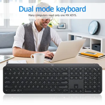 

Original Logitech MX Keys 2.4GHz Bluetooth Dual Mode Backlight Rechargeable Easy-Switch Home Office 109 Keys Wireless Keyboard