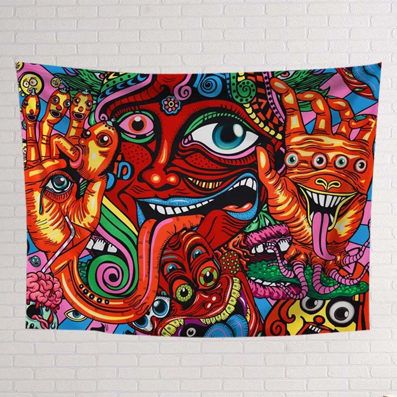 

Aesthetic Pattern Tapestry Wall Hanging Mandala Flower Printed Wall Thin Tapestry Home Bedroom Decor 0.75*1/1.3*1.5/1.5*2m 1pc