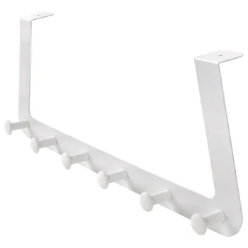 

New Nailless Door Hook Living Room Wall Hanger Hat Durable Kitchen 6 Hooks Bearing About 10-15Kg