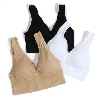 

3Pcs/set Plus Size Bras For Women Seamless Wire Free Bra With Padded BH Big Size Sexy Bralette Push Up Brassiere Bra Vest New
