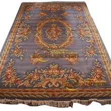 Длинный ковер шерстяной французский ковер с ручной вязкой толстый плюшевый ковер savonnery 6' X 9'