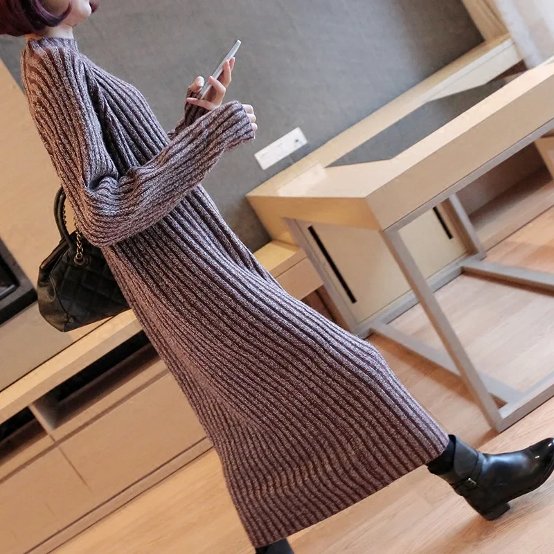 Dikker Winter Jurk 2019 Trui Rib Maxi Paars Straight Vrouwen Vestidos Oekraïne Kleding Befree Vintage Chrismas Kleding Dikker Winter Jurk 2019 Trui Rib Maxi Paars Straight Vrouwen Vestidos Oekraïne Kleding Befree Vintage Chrismas Kleding