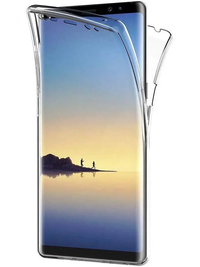 Полный Чехол прозрачный PC+ TPU полный корпус 360 для samsung Galaxy Note 8 | передний и задний двойной 3D