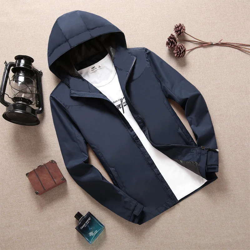 

MEN'S Assault Jacket Spring And Autumn Thin Outdoor Sports Solid Color Large Size Mountaineering Coat Windcheater