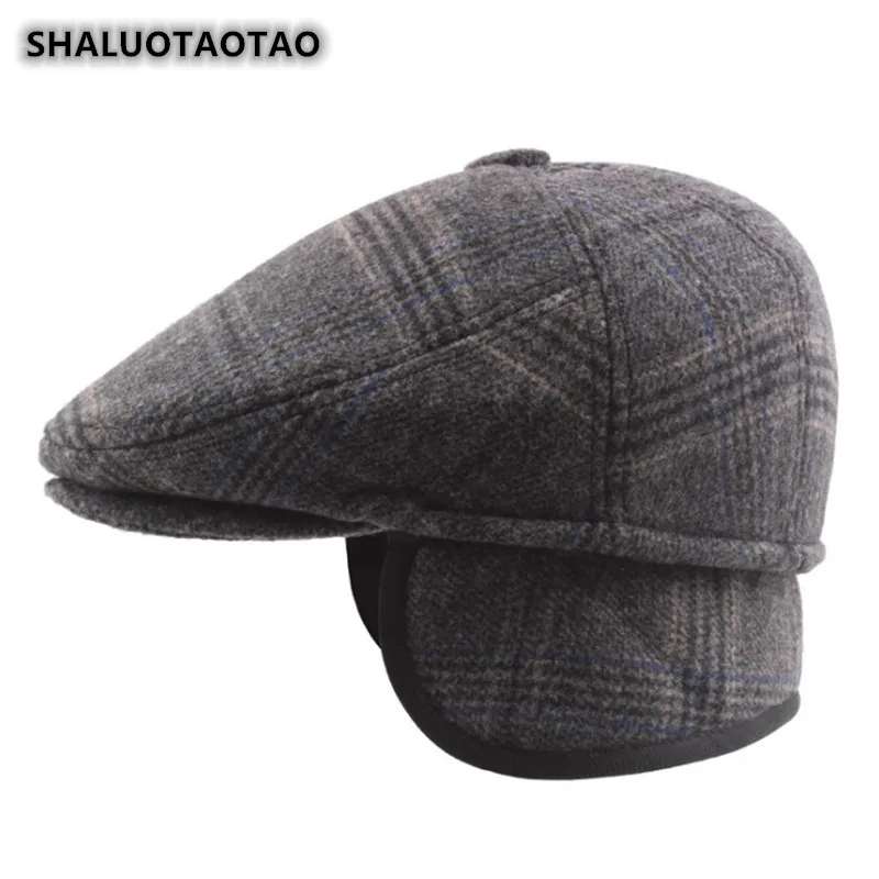 SHALUOTAOTAO осенне-зимние утепленные теплые береты для мужчин модная теплая шапка